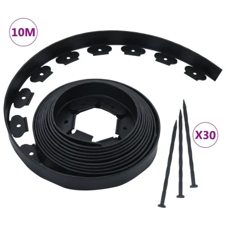 Flexible lawn edging with 30 stakes 10 m 5 cm by vidaXL, Garden edging and edging - Ref: Foro24-48614, Price: 35,77 €, Discou...