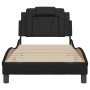 Estructura de cama con cabecero cuero sintético negro 90x190 cm de vidaXL, Camas y somieres - Ref: Foro24-3208061, Precio: 14...