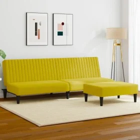 Juego de sofás 2 piezas terciopelo amarillo de vidaXL, Sofás - Ref: Foro24-3216278, Precio: 274,09 €, Descuento: %