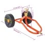 Trineo de aspersores con ruedas y cabezal giratorio acero rojo de vidaXL, Accesorios de aspersión - Ref: Foro24-4005276, Prec...