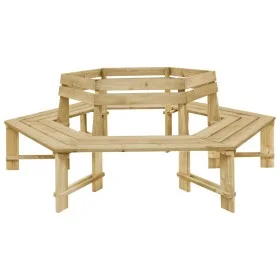 Banco de jardín madera pino impregnada 240 cm de vidaXL, Bancos de jardín - Ref: Foro24-49088, Precio: 341,93 €, Descuento: %