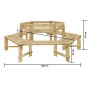 Banco de jardín madera pino impregnada 240 cm de vidaXL, Bancos de jardín - Ref: Foro24-49088, Precio: 348,38 €, Descuento: %