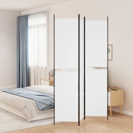 Biombo divisor de 3 paneles de tela blanco 150x220 cm de vidaXL, Divisores de ambientes - Ref: Foro24-350242, Precio: 37,51 €...