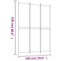 Biombo divisor de 3 paneles de tela blanco 150x220 cm de vidaXL, Divisores de ambientes - Ref: Foro24-350242, Precio: 37,51 €...