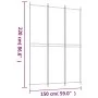 Trennwand mit 3 weißen Stoffbahnen 150x220 cm von vidaXL, Raumteiler - Ref: Foro24-350242, Preis: 36,72 €, Rabatt: %
