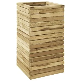 Arriate de madera de pino impregnada 50x50x100 cm de vidaXL, Maceteros y jardineras - Ref: Foro24-49102, Precio: 107,19 €, De...