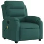 Sillón de masaje reclinable de tela verde oscuro de vidaXL, Sillones - Ref: Foro24-373480, Precio: 259,82 €, Descuento: %