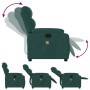 Sillón de masaje reclinable de tela verde oscuro de vidaXL, Sillones - Ref: Foro24-373480, Precio: 240,11 €, Descuento: %