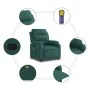 Sillón de masaje reclinable de tela verde oscuro de vidaXL, Sillones - Ref: Foro24-373480, Precio: 259,82 €, Descuento: %