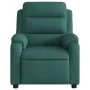 Sillón de masaje reclinable de tela verde oscuro de vidaXL, Sillones - Ref: Foro24-373480, Precio: 259,82 €, Descuento: %