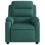 Sillón de masaje reclinable de tela verde oscuro de vidaXL, Sillones - Ref: Foro24-373480, Precio: 240,11 €, Descuento: %