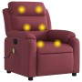 Sillón de masaje reclinable de tela color vino tinto de vidaXL, Sillones - Ref: Foro24-373477, Precio: 273,39 €, Descuento: %