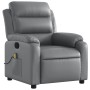 Sillón de masaje reclinable cuero sintético gris de vidaXL, Sillones - Ref: Foro24-373496, Precio: 225,28 €, Descuento: %