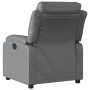 Sillón de masaje reclinable cuero sintético gris de vidaXL, Sillones - Ref: Foro24-373496, Precio: 225,28 €, Descuento: %