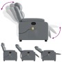 Sillón de masaje reclinable cuero sintético gris de vidaXL, Sillones - Ref: Foro24-373496, Precio: 225,28 €, Descuento: %