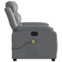 Sillón de masaje reclinable cuero sintético gris de vidaXL, Sillones - Ref: Foro24-373496, Precio: 225,28 €, Descuento: %