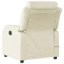 Sillón reclinable de masaje cuero sintético crema de vidaXL, Sillones - Ref: Foro24-373494, Precio: 255,49 €, Descuento: %
