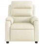 Sillón reclinable de masaje cuero sintético crema de vidaXL, Sillones - Ref: Foro24-373494, Precio: 261,70 €, Descuento: %