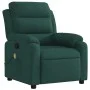 Sillón de masaje reclinable de terciopelo verde oscuro de vidaXL, Sillones - Ref: Foro24-373513, Precio: 255,25 €, Descuento: %