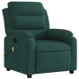 Sillón de masaje reclinable de terciopelo verde oscuro de vidaXL, Sillones - Ref: Foro24-373513, Precio: 268,54 €, Descuento: %