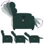 Sillón de masaje reclinable de terciopelo verde oscuro de vidaXL, Sillones - Ref: Foro24-373513, Precio: 255,25 €, Descuento: %