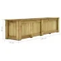 Arriate de madera de pino impregnada 196x50x50 cm de vidaXL, Maceteros y jardineras - Ref: Foro24-49095, Precio: 194,14 €, De...