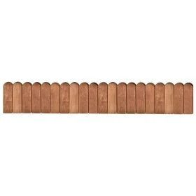 Rollo de borde de madera de pino impregnada marrón 120 cm de vidaXL, Ribetes y bordes para jardín - Ref: Foro24-49106, Precio...