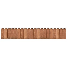 Rollo de borde de madera de pino impregnada marrón 120 cm de vidaXL, Ribetes y bordes para jardín - Ref: Foro24-49106, Precio...