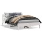 Estructura de cama con cabecero madera pino blanco 140x200 cm de vidaXL, Camas y somieres - Ref: Foro24-842751, Precio: 137,8...