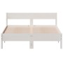 Estructura de cama con cabecero madera pino blanco 140x200 cm de vidaXL, Camas y somieres - Ref: Foro24-842751, Precio: 137,8...