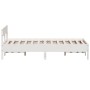 Estructura de cama con cabecero madera pino blanco 140x200 cm de vidaXL, Camas y somieres - Ref: Foro24-842751, Precio: 137,8...
