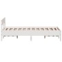 Estructura de cama con cabecero madera de pino blanco 150x200cm de vidaXL, Camas y somieres - Ref: Foro24-842747, Precio: 127...