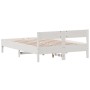 Estructura de cama con cabecero madera de pino blanco 150x200cm de vidaXL, Camas y somieres - Ref: Foro24-842747, Precio: 127...