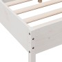 Estructura de cama con cabecero madera de pino blanco 150x200cm de vidaXL, Camas y somieres - Ref: Foro24-842747, Precio: 127...