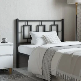 Black metal headboard 100 cm by vidaXL, Headboards and footboards - Ref: Foro24-374270, Price: 33,54 €, Discount: %