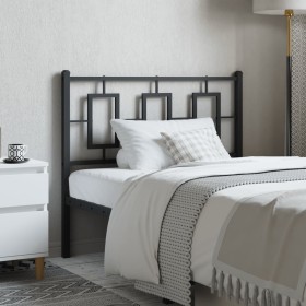 Cabecero de metal negro 100 cm de vidaXL, Cabeceros y pies de cama - Ref: Foro24-374270, Precio: 34,39 €, Descuento: %