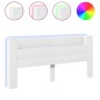Cabecero de cama con LED blanco 220x16,5x103,5 cm de vidaXL, Cabeceros y pies de cama - Ref: Foro24-839273, Precio: 112,12 €,...