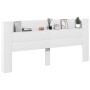 Cabecero de cama con LED blanco 220x16,5x103,5 cm de vidaXL, Cabeceros y pies de cama - Ref: Foro24-839273, Precio: 112,12 €,...