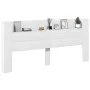 Cabecero de cama con LED blanco 220x16,5x103,5 cm de vidaXL, Cabeceros y pies de cama - Ref: Foro24-839273, Precio: 110,41 €,...