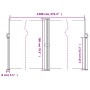 Toldo lateral retráctil marrón 180x600 cm de vidaXL, Sombrillas - Ref: Foro24-4004839, Precio: 145,08 €, Descuento: %