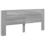 Cabecero de cama con luz LED gris Sonoma 220x16,5x103,5 cm de vidaXL, Cabeceros y pies de cama - Ref: Foro24-839278, Precio: ...