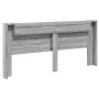 Cabecero de cama con luz LED gris Sonoma 220x16,5x103,5 cm de vidaXL, Cabeceros y pies de cama - Ref: Foro24-839278, Precio: ...