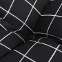 Cojines de silla respaldo bajo 4 uds tela Oxford cuadros negro de vidaXL, Cojines para sillas y sofás - Ref: Foro24-377720, P...