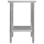 Mesa de trabajo para cocina acero inoxidable 60x60x85 cm de vidaXL, Restauración - Ref: Foro24-51184, Precio: 129,25 €, Descu...