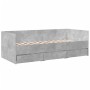 Tumbona con cajones madera ingeniería gris hormigón 100x200 cm de vidaXL, Camas y somieres - Ref: Foro24-3280814, Precio: 204...