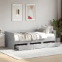 Tumbona con cajones madera ingeniería gris hormigón 100x200 cm de vidaXL, Camas y somieres - Ref: Foro24-3280814, Precio: 204...
