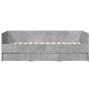 Tumbona con cajones madera ingeniería gris hormigón 100x200 cm de vidaXL, Camas y somieres - Ref: Foro24-3280814, Precio: 204...