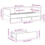 Tumbona con cajones madera ingeniería gris hormigón 100x200 cm de vidaXL, Camas y somieres - Ref: Foro24-3280814, Precio: 204...