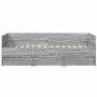 Tumbona con cajones madera ingeniería gris Sonoma 100x200 cm de vidaXL, Camas y somieres - Ref: Foro24-3280816, Precio: 205,2...