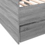 Tumbona con cajones madera ingeniería gris Sonoma 100x200 cm de vidaXL, Camas y somieres - Ref: Foro24-3280816, Precio: 205,2...
